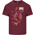 Samurai Basketball Player Mens Cotton T-Shirt Tee Top Maroon