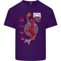 Samurai Basketball Player Mens Cotton T-Shirt Tee Top Purple
