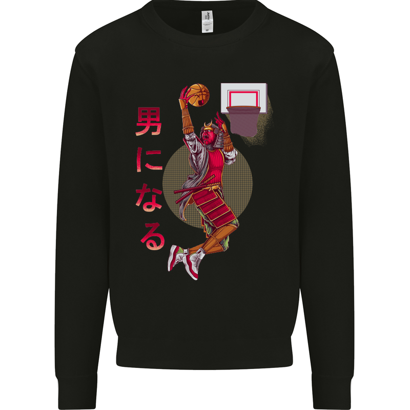 Samurai Basketball Player Mens Sweatshirt Jumper Black