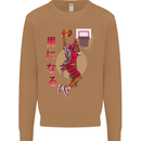 Samurai Basketball Player Mens Sweatshirt Jumper Caramel Latte