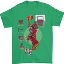 Samurai Basketball Player Mens T-Shirt Cotton Gildan Irish Green