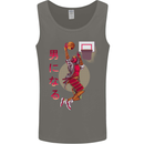 Samurai Basketball Player Mens Vest Tank Top Charcoal