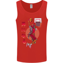 Samurai Basketball Player Mens Vest Tank Top Red