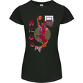 Samurai Basketball Player Womens Petite Cut T-Shirt Black