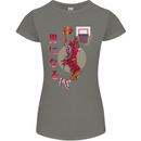 Samurai Basketball Player Womens Petite Cut T-Shirt Charcoal