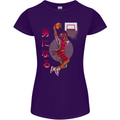 Samurai Basketball Player Womens Petite Cut T-Shirt Purple