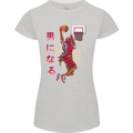 Samurai Basketball Player Womens Petite Cut T-Shirt Sports Grey