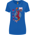 Samurai Basketball Player Womens Wider Cut T-Shirt Royal Blue