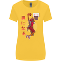 Samurai Basketball Player Womens Wider Cut T-Shirt Yellow