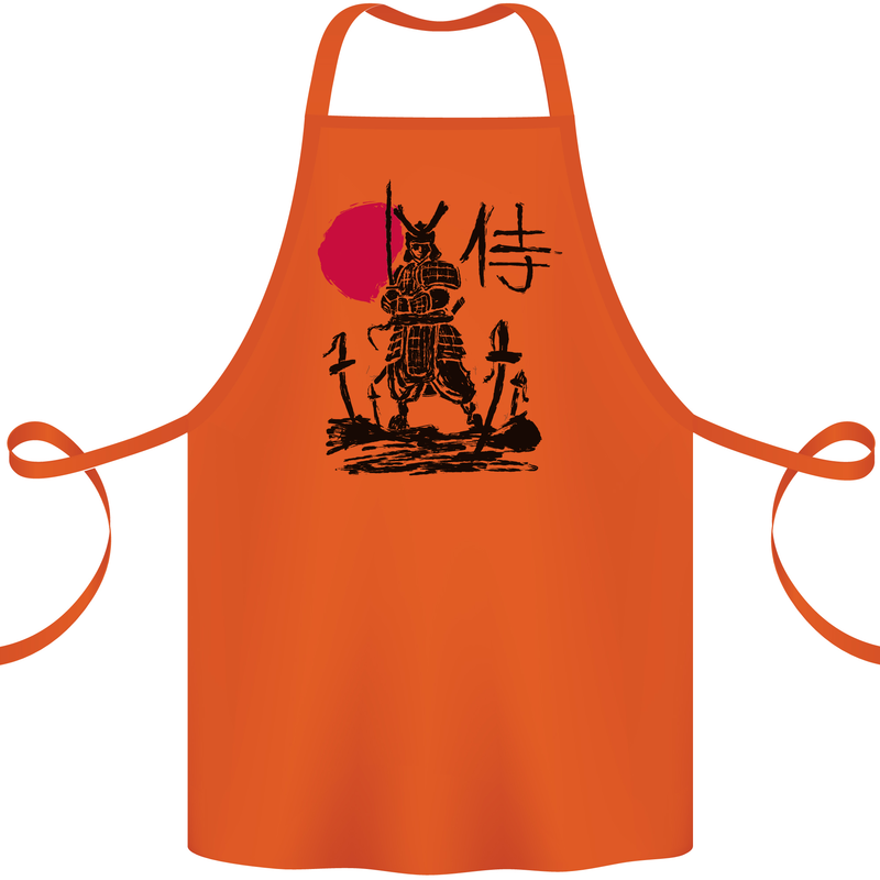 Samurai Battle MMA Kenjutsu Kendo Iaido Cotton Apron 100% Organic Orange