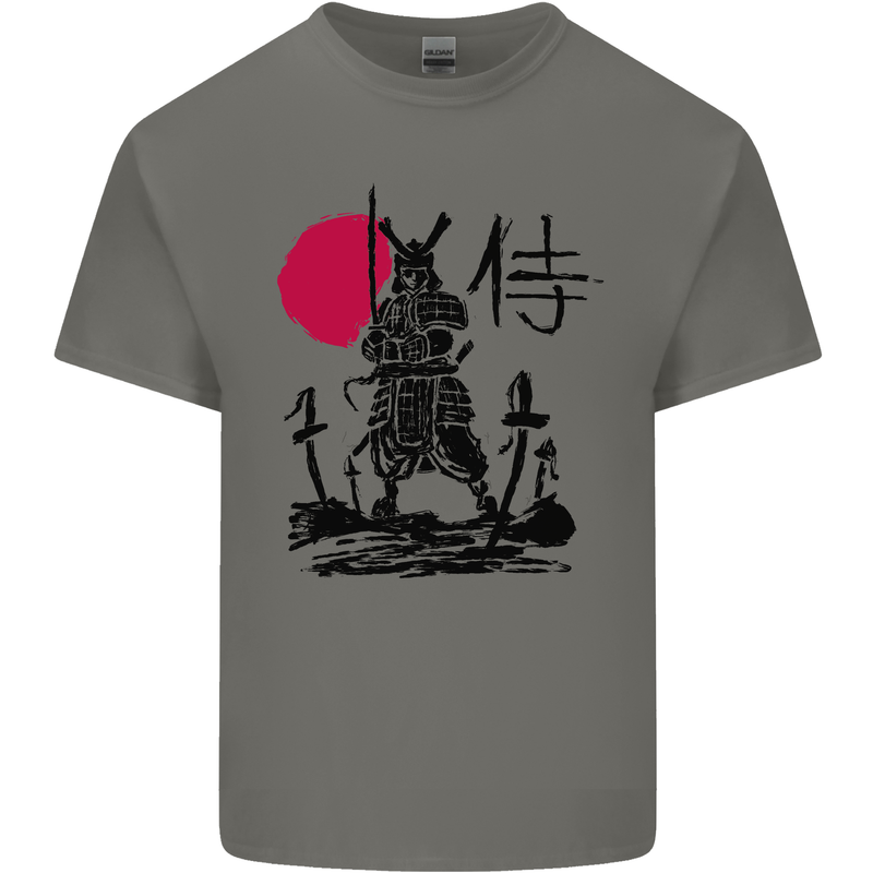 Samurai Battle MMA Kenjutsu Kendo Iaido Kids T-Shirt Childrens Charcoal