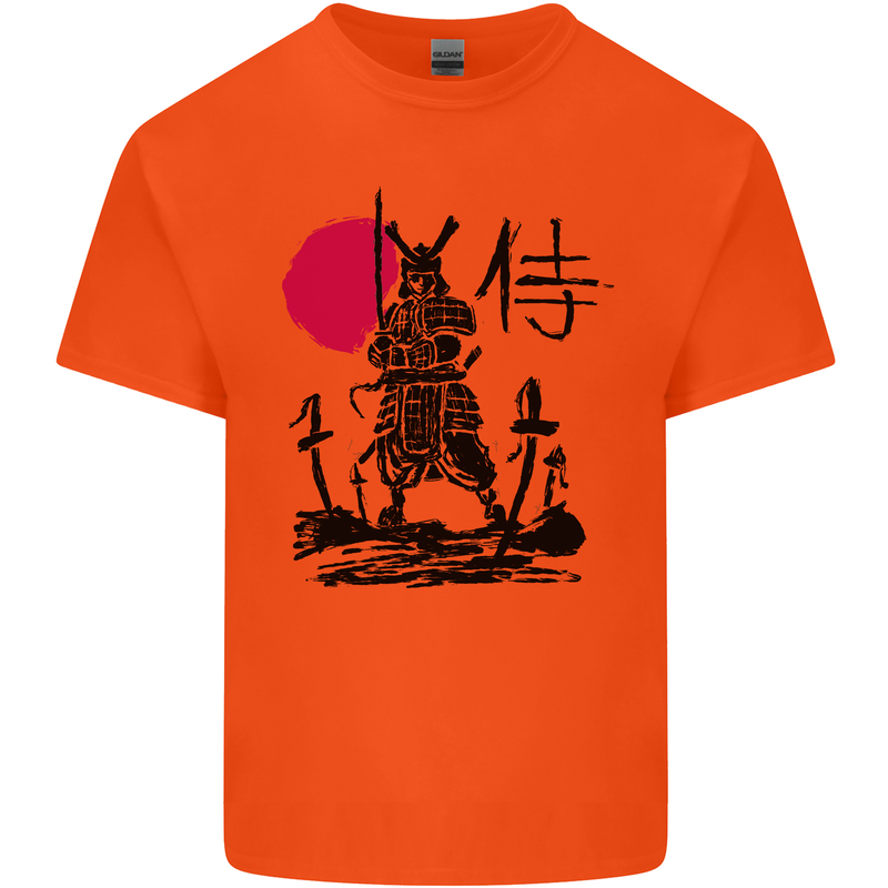 Samurai Battle MMA Kenjutsu Kendo Iaido Kids T-Shirt Childrens Orange