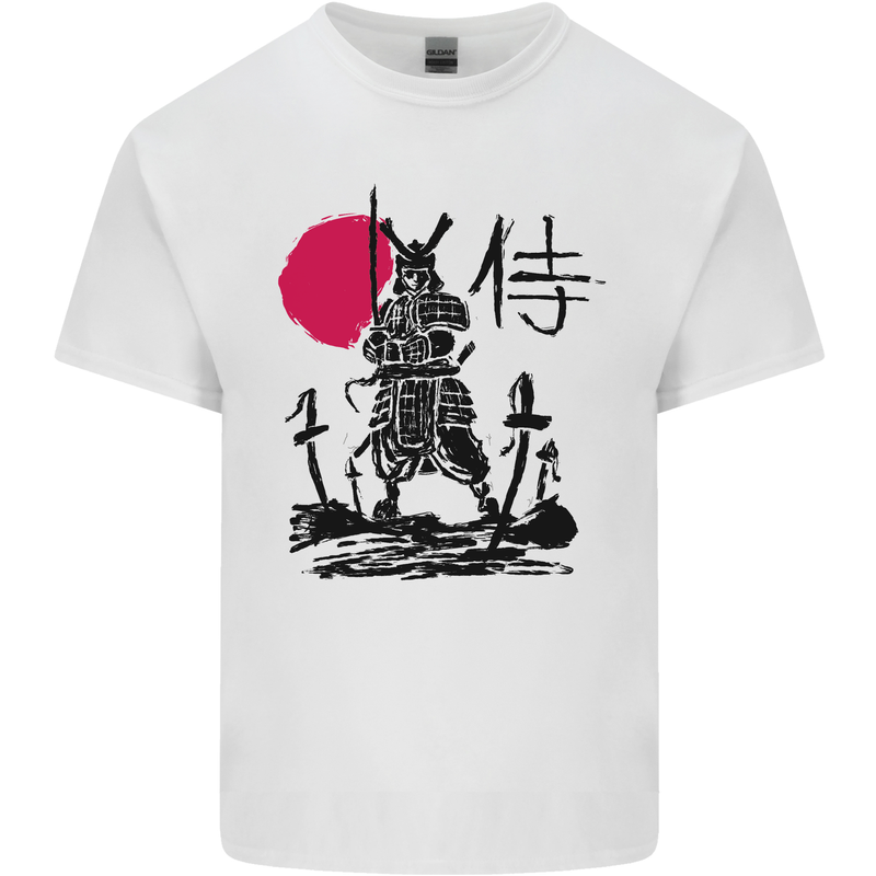 Samurai Battle MMA Kenjutsu Kendo Iaido Kids T-Shirt Childrens White