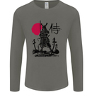 Samurai Battle MMA Kenjutsu Kendo Iaido Mens Long Sleeve T-Shirt Charcoal
