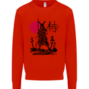 Samurai Battle MMA Kenjutsu Kendo Iaido Mens Sweatshirt Jumper Bright Red