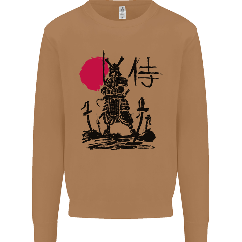 Samurai Battle MMA Kenjutsu Kendo Iaido Mens Sweatshirt Jumper Caramel Latte