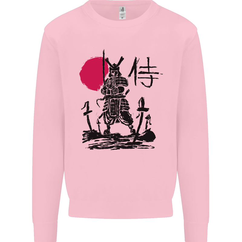 Samurai Battle MMA Kenjutsu Kendo Iaido Mens Sweatshirt Jumper Light Pink