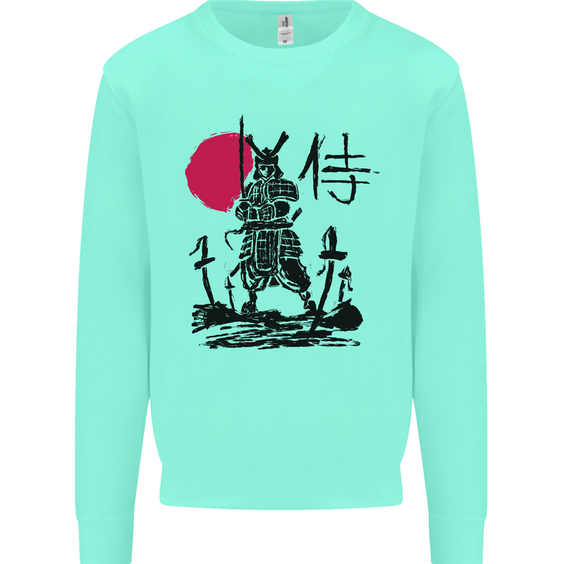 Samurai Battle MMA Kenjutsu Kendo Iaido Mens Sweatshirt Jumper Peppermint