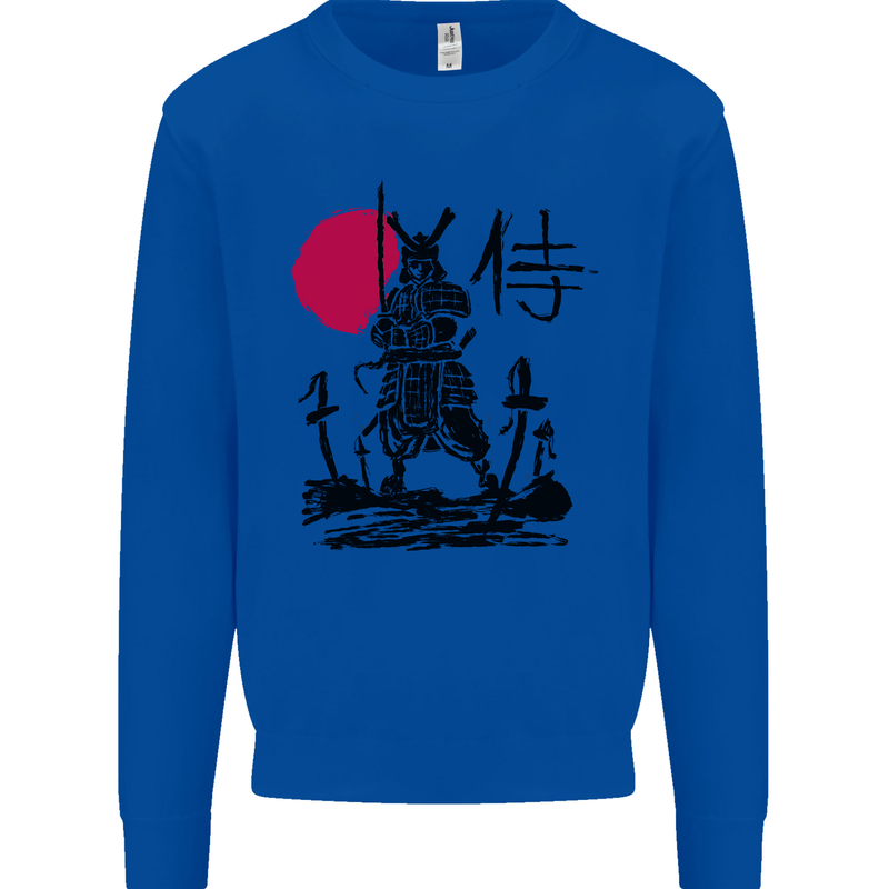 Samurai Battle MMA Kenjutsu Kendo Iaido Mens Sweatshirt Jumper Royal Blue