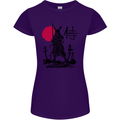 Samurai Battle MMA Kenjutsu Kendo Iaido Womens Petite Cut T-Shirt Purple