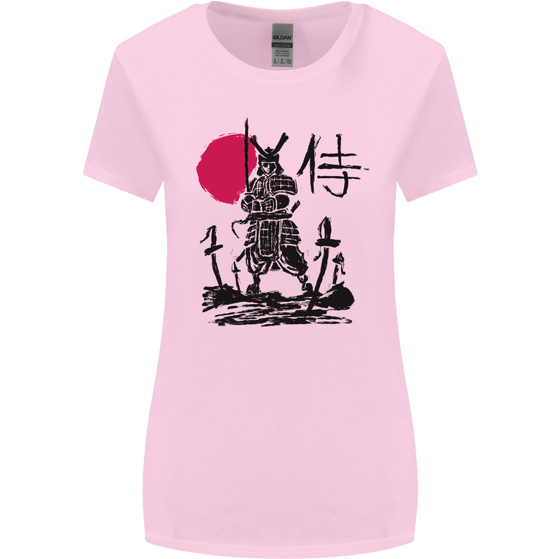 Samurai Battle MMA Kenjutsu Kendo Iaido Womens Wider Cut T-Shirt Light Pink