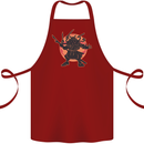 Samurai Cthulhu Kraken Cotton Apron 100% Organic Maroon