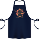 Samurai Cthulhu Kraken Cotton Apron 100% Organic Navy Blue