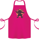 Samurai Cthulhu Kraken Cotton Apron 100% Organic Pink
