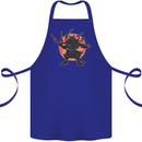 Samurai Cthulhu Kraken Cotton Apron 100% Organic Royal Blue