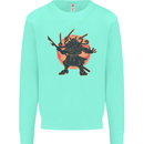Samurai Cthulhu Kraken Kids Sweatshirt Jumper Peppermint