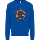 Samurai Cthulhu Kraken Kids Sweatshirt Jumper Royal Blue