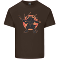 Samurai Cthulhu Kraken Kids T-Shirt Childrens Chocolate