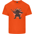 Samurai Cthulhu Kraken Kids T-Shirt Childrens Orange