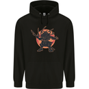 Samurai Cthulhu Kraken Mens 80% Cotton Hoodie Black