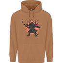 Samurai Cthulhu Kraken Mens 80% Cotton Hoodie Caramel Latte