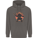Samurai Cthulhu Kraken Mens 80% Cotton Hoodie Charcoal