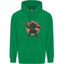 Samurai Cthulhu Kraken Mens 80% Cotton Hoodie Irish Green