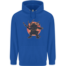 Samurai Cthulhu Kraken Mens 80% Cotton Hoodie Royal Blue