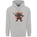 Samurai Cthulhu Kraken Mens 80% Cotton Hoodie Sports Grey