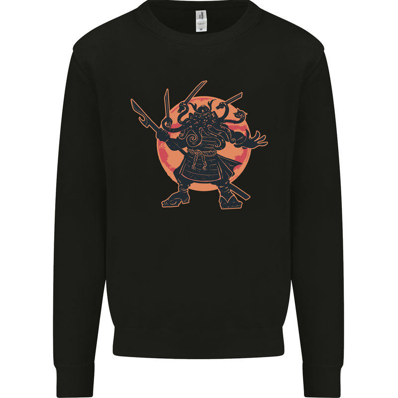 Samurai Cthulhu Kraken Mens Sweatshirt Jumper Black
