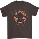 Samurai Cthulhu Kraken Mens T-Shirt Cotton Gildan Dark Chocolate