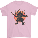 Samurai Cthulhu Kraken Mens T-Shirt Cotton Gildan Light Pink