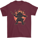 Samurai Cthulhu Kraken Mens T-Shirt Cotton Gildan Maroon
