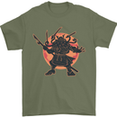 Samurai Cthulhu Kraken Mens T-Shirt Cotton Gildan Military Green