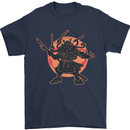 Samurai Cthulhu Kraken Mens T-Shirt Cotton Gildan Navy Blue