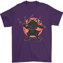 Samurai Cthulhu Kraken Mens T-Shirt Cotton Gildan Purple