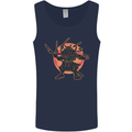 Samurai Cthulhu Kraken Mens Vest Tank Top Navy Blue
