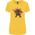 Samurai Cthulhu Kraken Womens Wider Cut T-Shirt Yellow