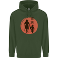 Samurai Dad Son Fathers Day MMA Martial Arts Childrens Kids Hoodie Forest Green