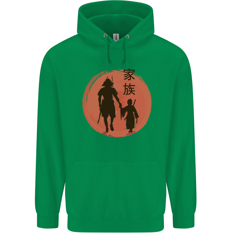 Samurai Dad Son Fathers Day MMA Martial Arts Childrens Kids Hoodie Irish Green